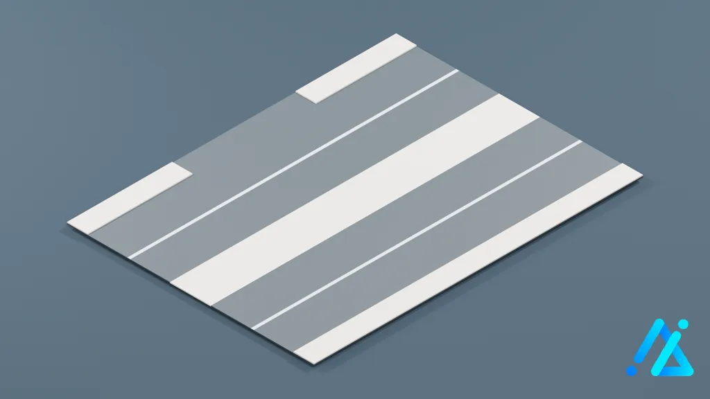 Low-Poly Road Section 033 — 3D model preview