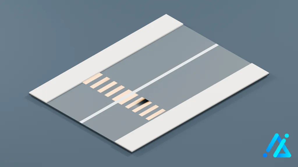 Low-Poly Road Section 03 1 — 3D model preview