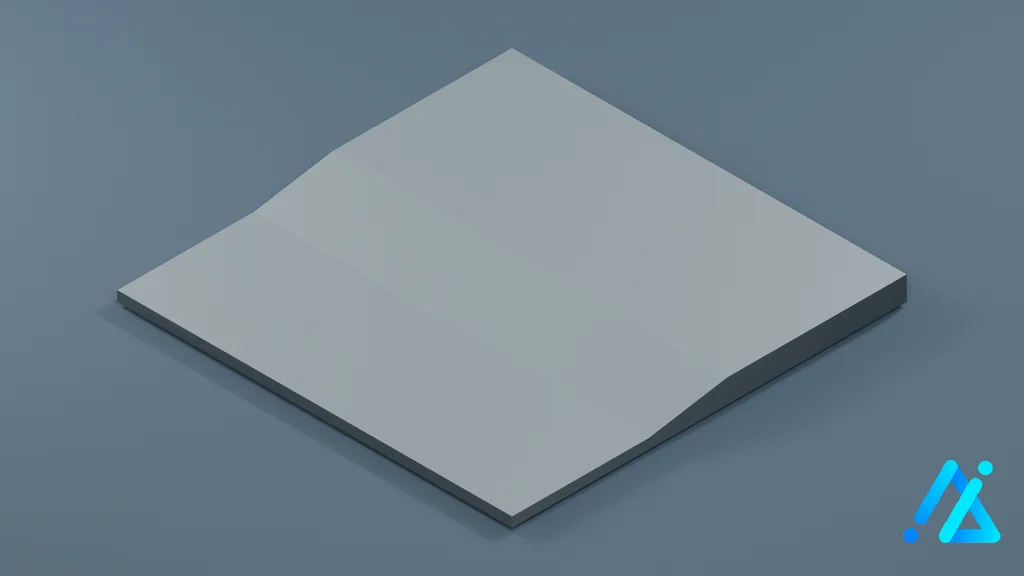 Low-Poly Road Section 04 — 3D model preview