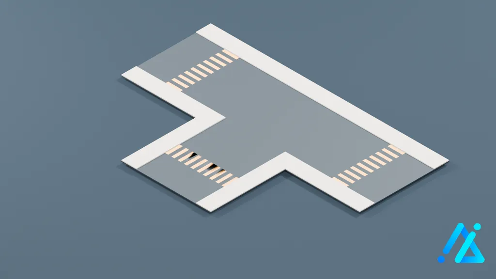 Low-Poly Road Section 041 — 3D model preview
