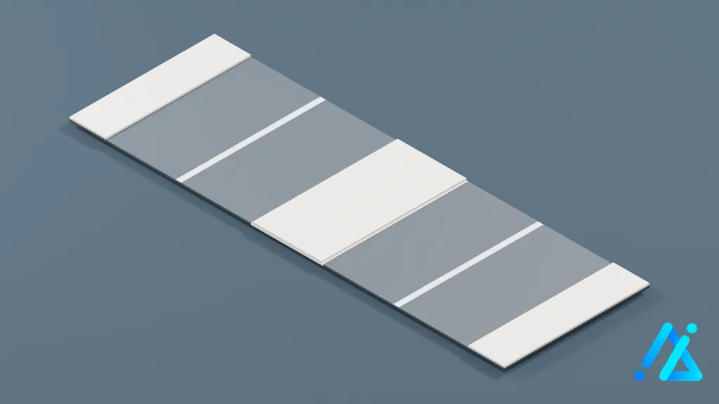 Low-Poly Road Section 043 — 3D model preview