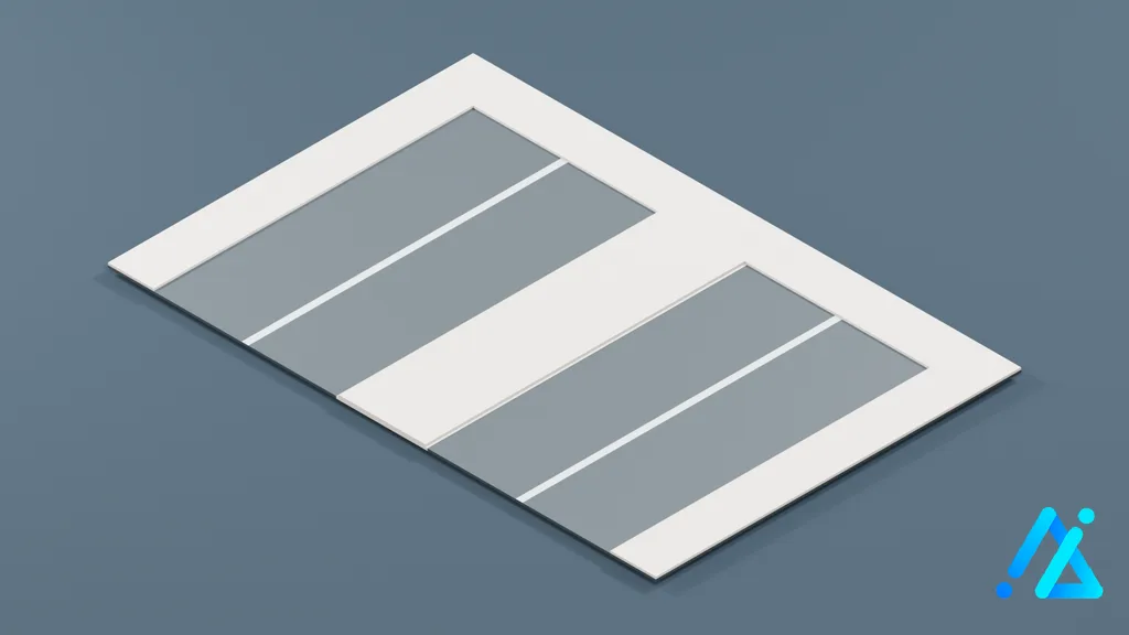 Low-Poly Road Section 046 — 3D model preview