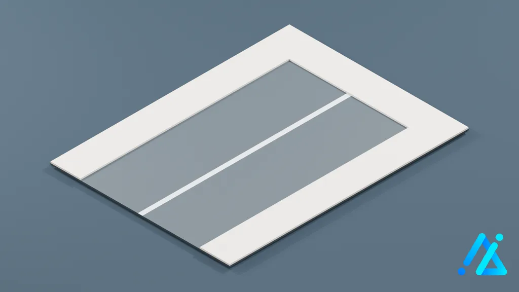 Low-Poly Road Section 04 1 — 3D model preview