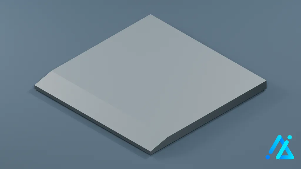Low-Poly Road Section 05 — 3D model preview