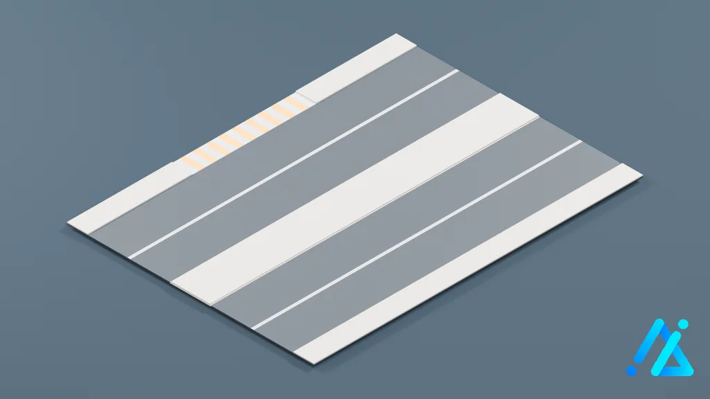 Low-Poly Road Section 056 — 3D model preview