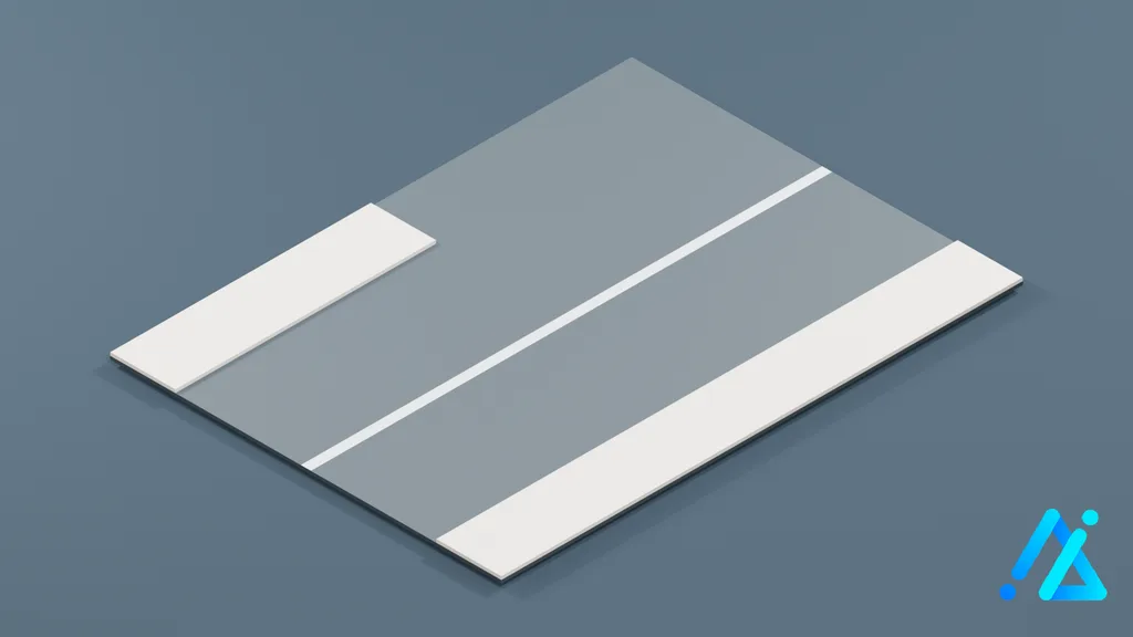 Low-Poly Road Section 06 1 — 3D model preview
