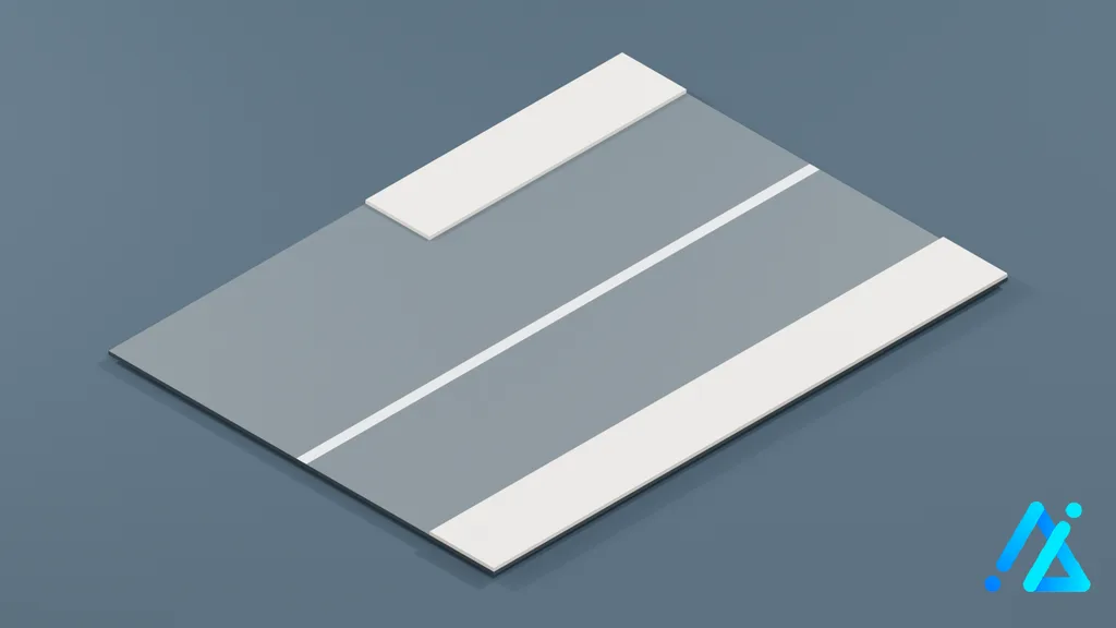 Low-Poly Road Section 08 1 — 3D model preview