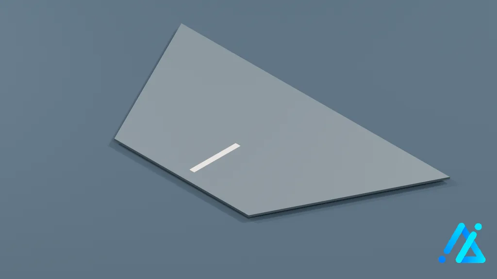 Low-Poly Road Section 17 — 3D model preview