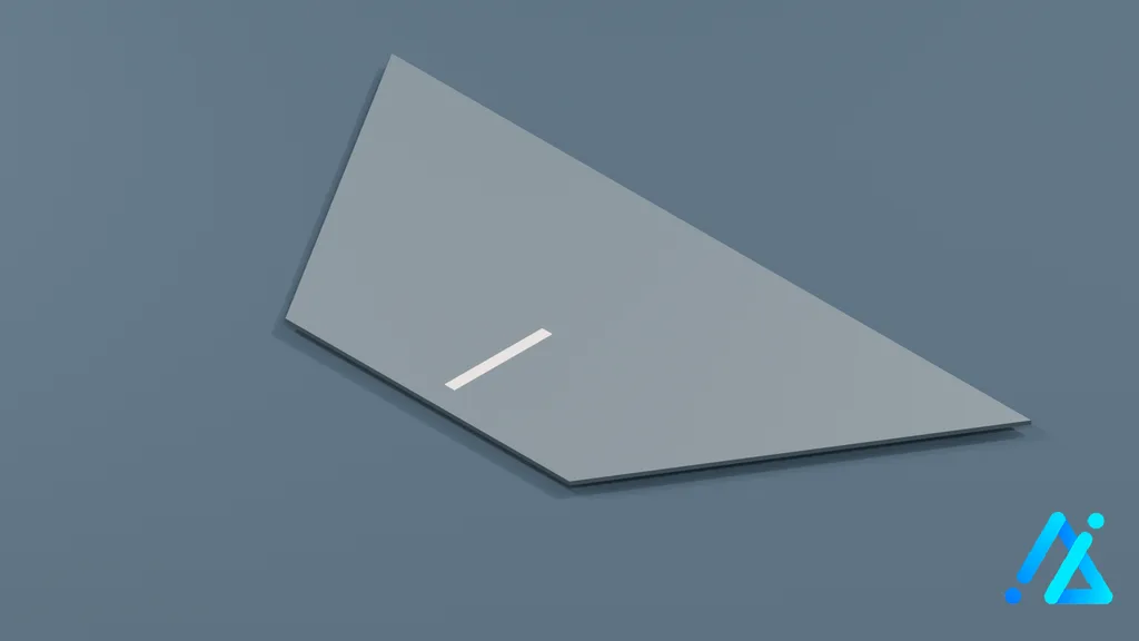 Low-Poly Road Section 18 — 3D model preview