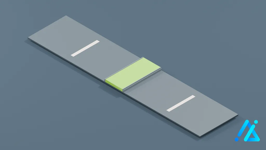 Low-Poly Road Section 22 — 3D model preview