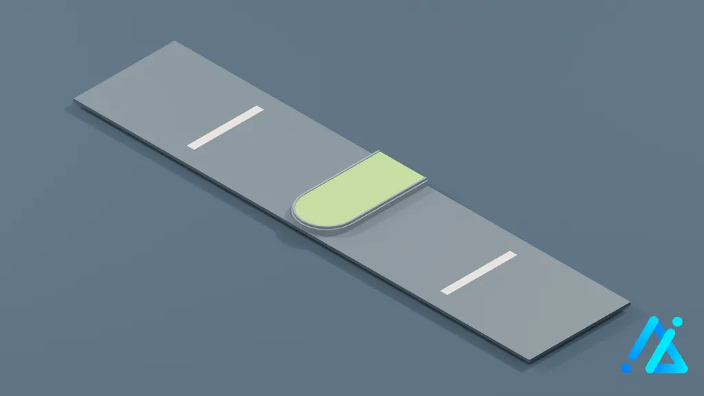 Low-Poly Road Section 23 — 3D model preview