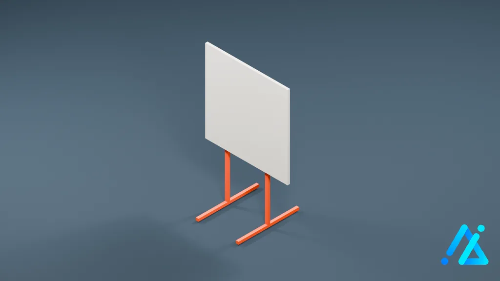 Low-Poly Road Sign 06 — 3D model preview