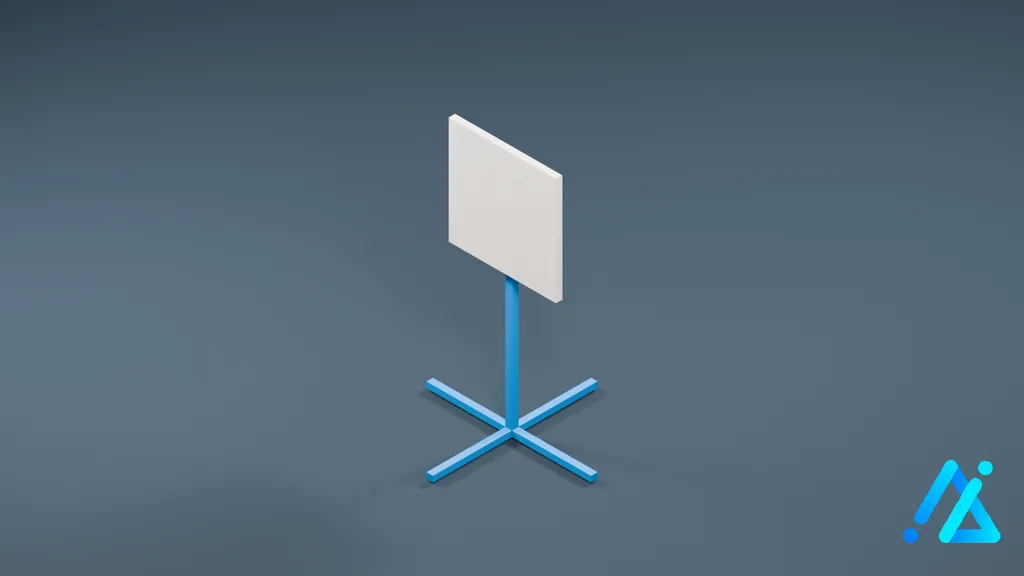 Low-Poly Road Sign 08 — 3D model preview
