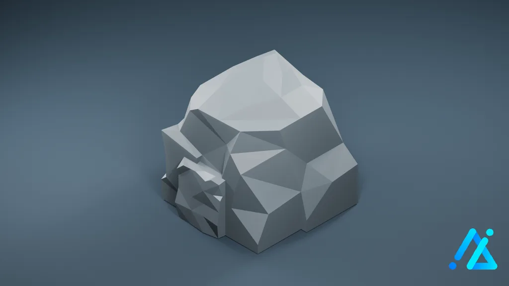 Low-Poly Rock Prop 01 — 3D model preview