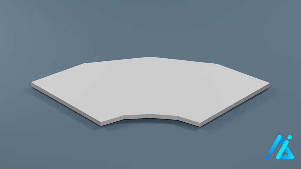 Low-Poly Runway Strip 05 — 3D model preview