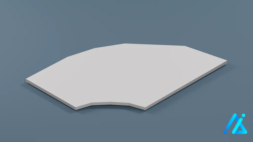 Low-Poly Runway Strip 08 — 3D model preview