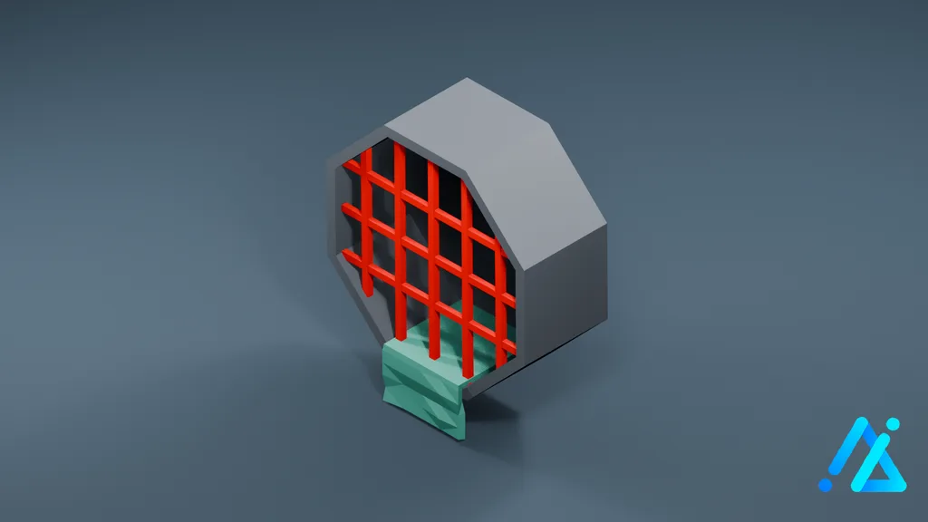 Low-Poly Storm Drain Grate 01 — 3D model preview