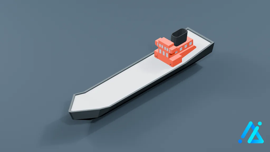 Low-Poly Ship 01 — 3D model preview