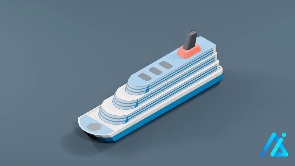 Low-Poly Ship 02 — 3D model preview