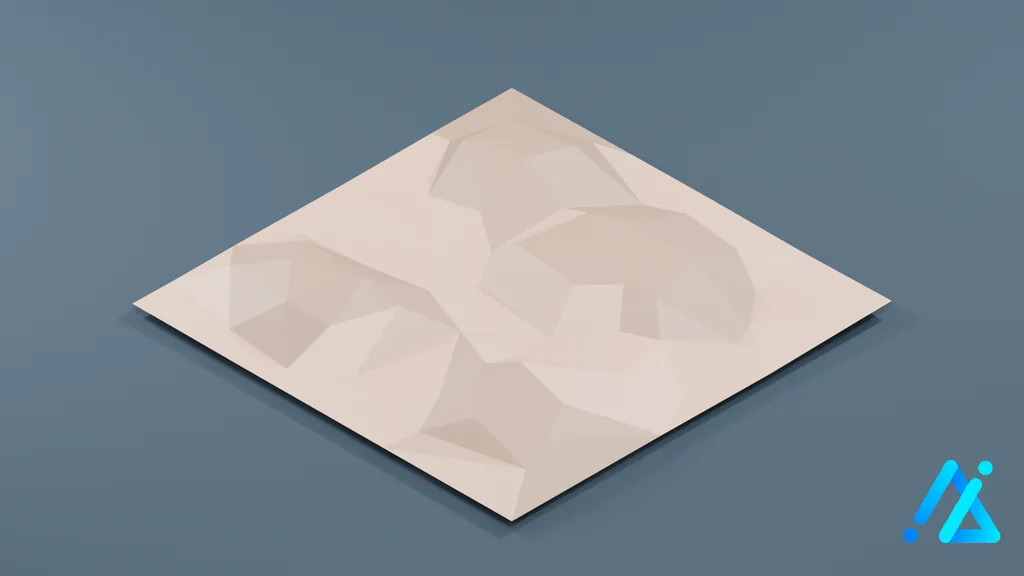 Low-Poly Shallow Shore Tile 02 — 3D model preview