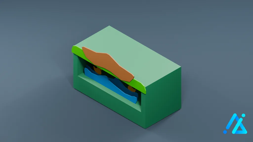 Low-Poly Shooting Range Structure 01 — 3D model preview