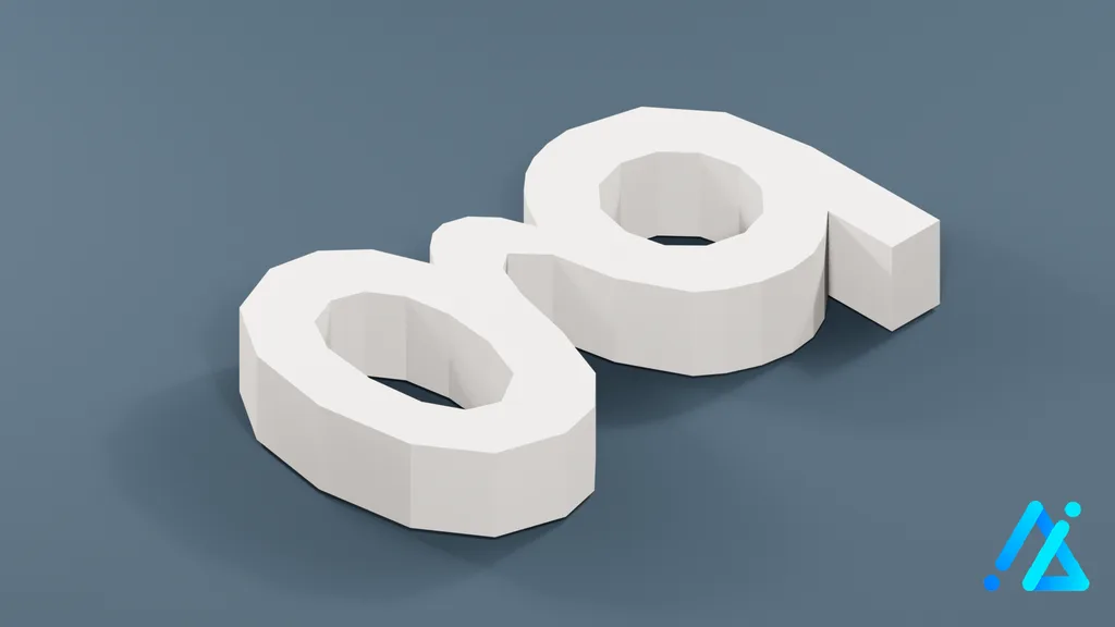 Low-Poly Small Alphabet Letter g — 3D model preview