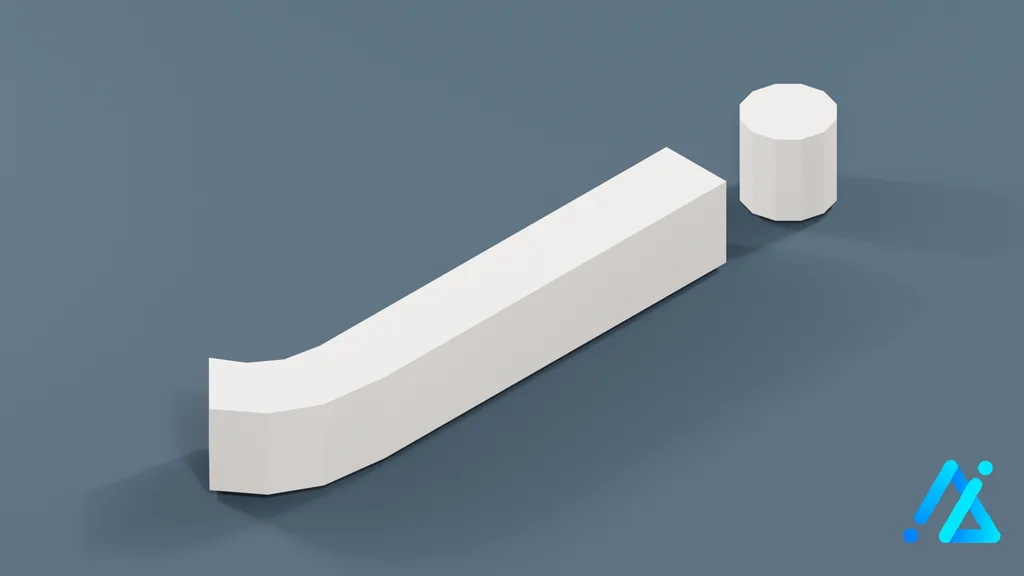 Low-Poly Small Alphabet Letter j — 3D model preview