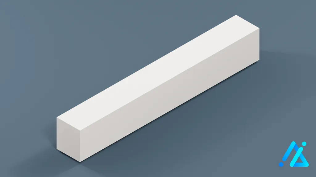 Low-Poly Small Alphabet Letter l — 3D model preview