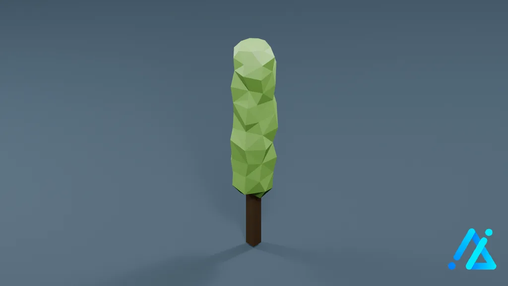 Low-Poly Small Tree 01 — 3D model preview