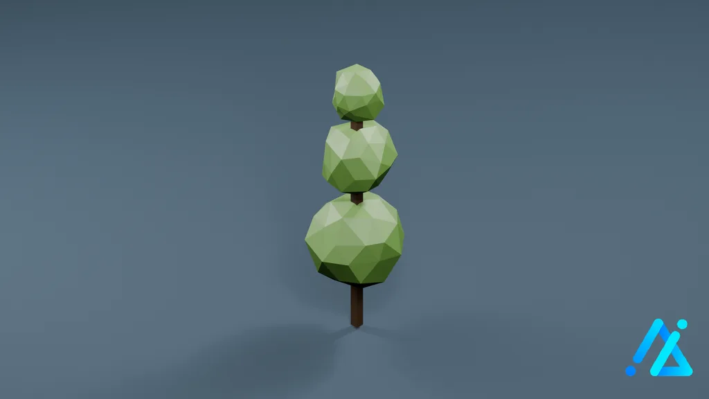 Low-Poly Small Tree 04 — 3D model preview