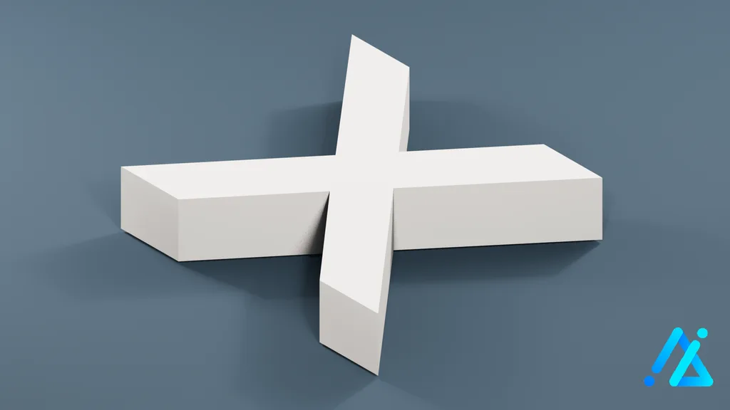Low-Poly Small Alphabet Letter x — 3D model preview