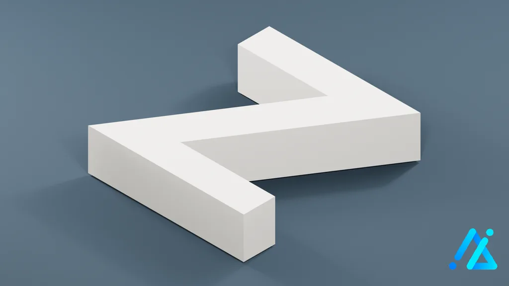 Low-Poly Small Alphabet Letter z — 3D model preview