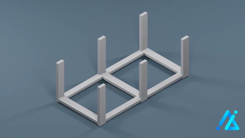 Low-Poly Raised Stand 03 — 3D model preview