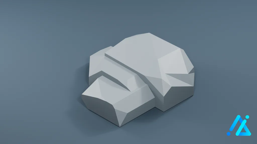 Low-Poly Stone Prop 03 — 3D model preview