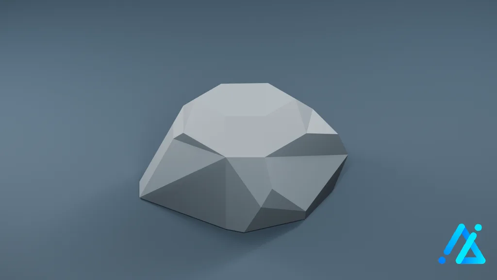 Low-Poly Stone Prop 04 — 3D model preview