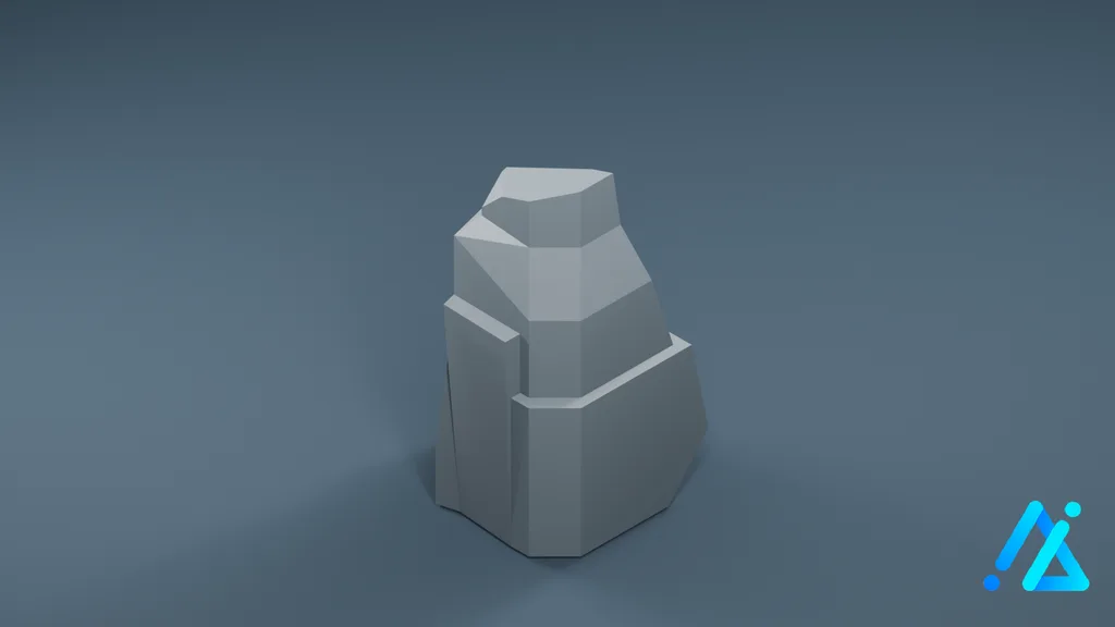 Low-Poly Stone Prop 05 — 3D model preview