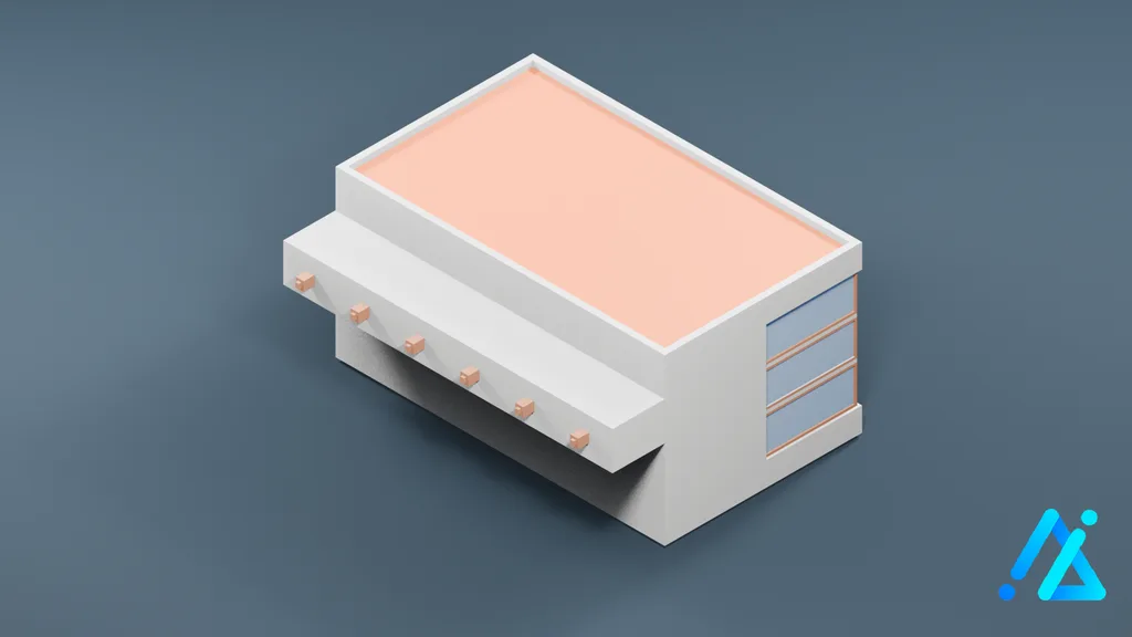 Low-Poly Electrical Switchboard 01 — 3D model preview