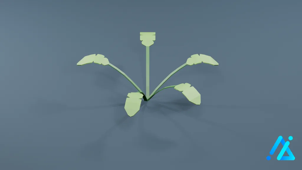 Low-Poly Tall Plant 03 — 3D model preview