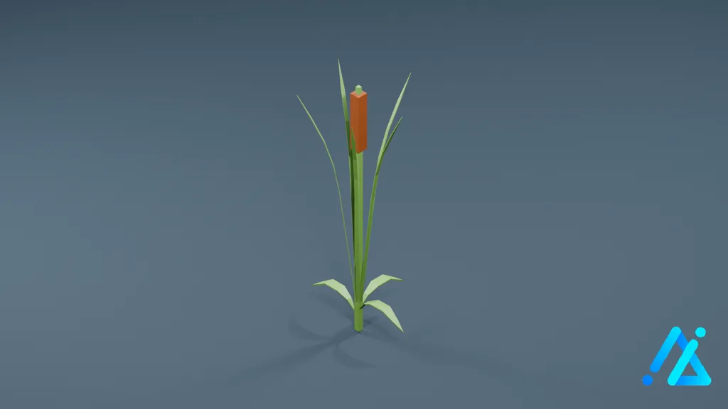 Low-Poly Tall Plant 04 — 3D model preview