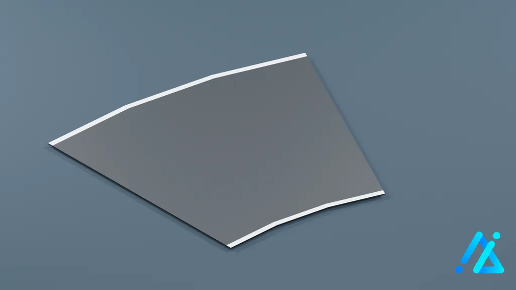Low-Poly Track Section 02 — 3D model preview