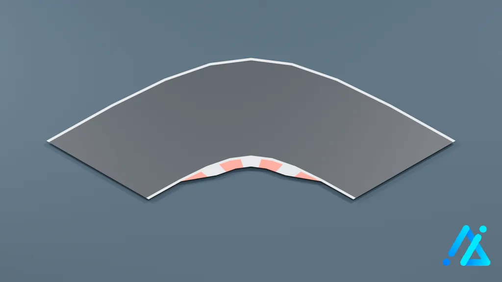Low-Poly Track Section 05 — 3D model preview