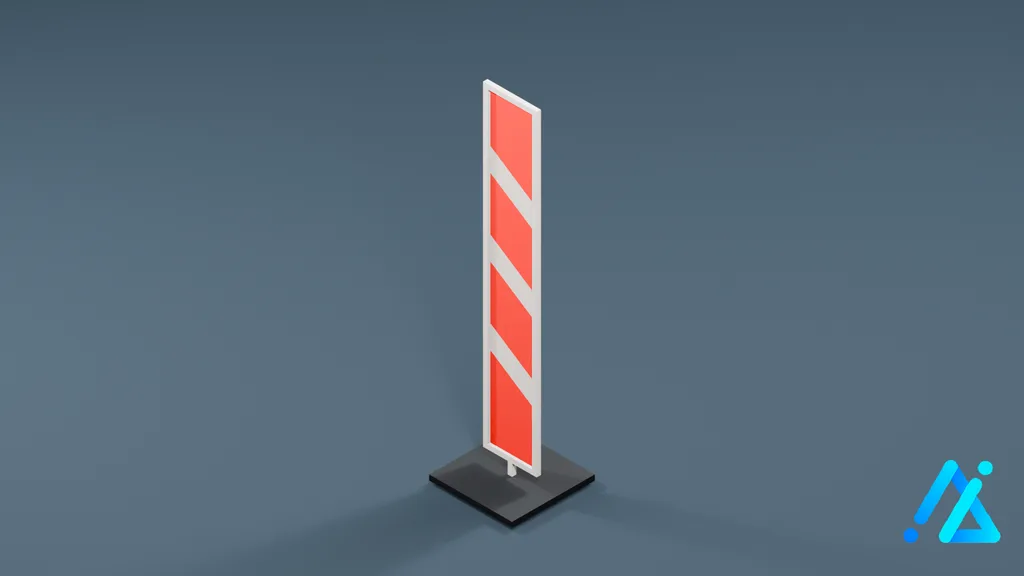 Low-Poly Traffic Cone 05 — 3D model preview