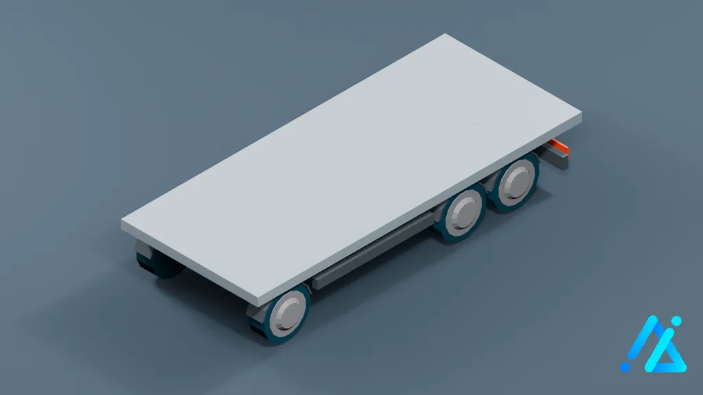 Low-Poly Trailer 02 — 3D model preview