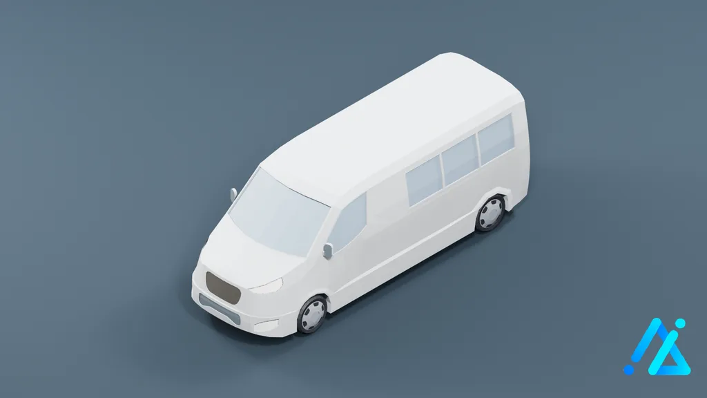 Low-Poly Truck 1 — 3D model preview