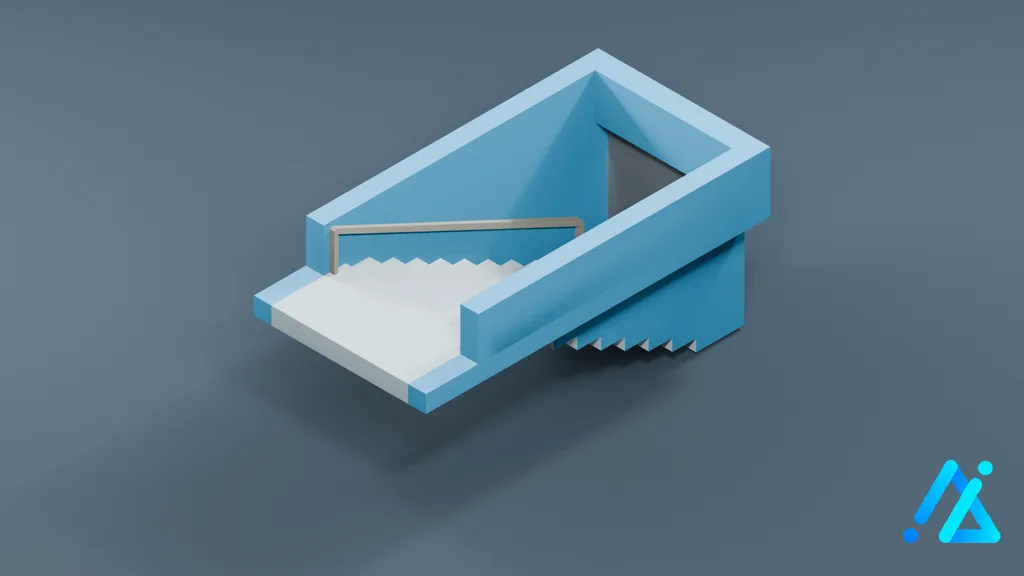 Low-Poly Underground Passage Entrance 01 — 3D model preview
