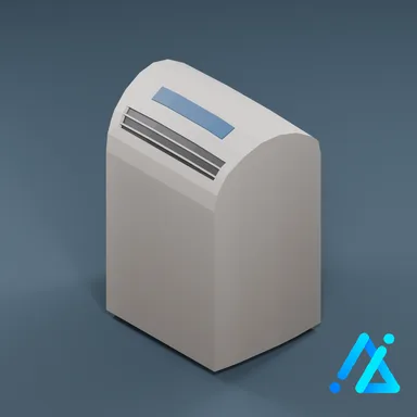 Low-Poly Portable Air Conditioner 01 — White