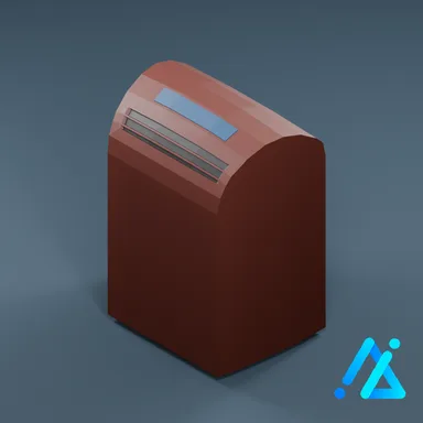 Low-Poly Portable Air Conditioner 01 — Red