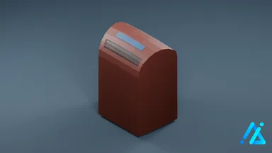 Low-Poly Portable Air Conditioner 01 — Red