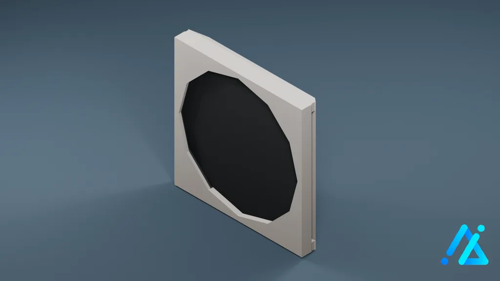Low-Poly Air Conditioner Unit 03 A — 3D model preview
