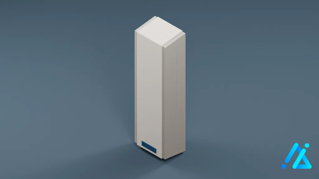 Low-Poly Air Conditioner Unit 04 A — 3D model preview